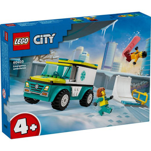 Picture of Lego City 60403 Emergency Ambulance & Snowboarder